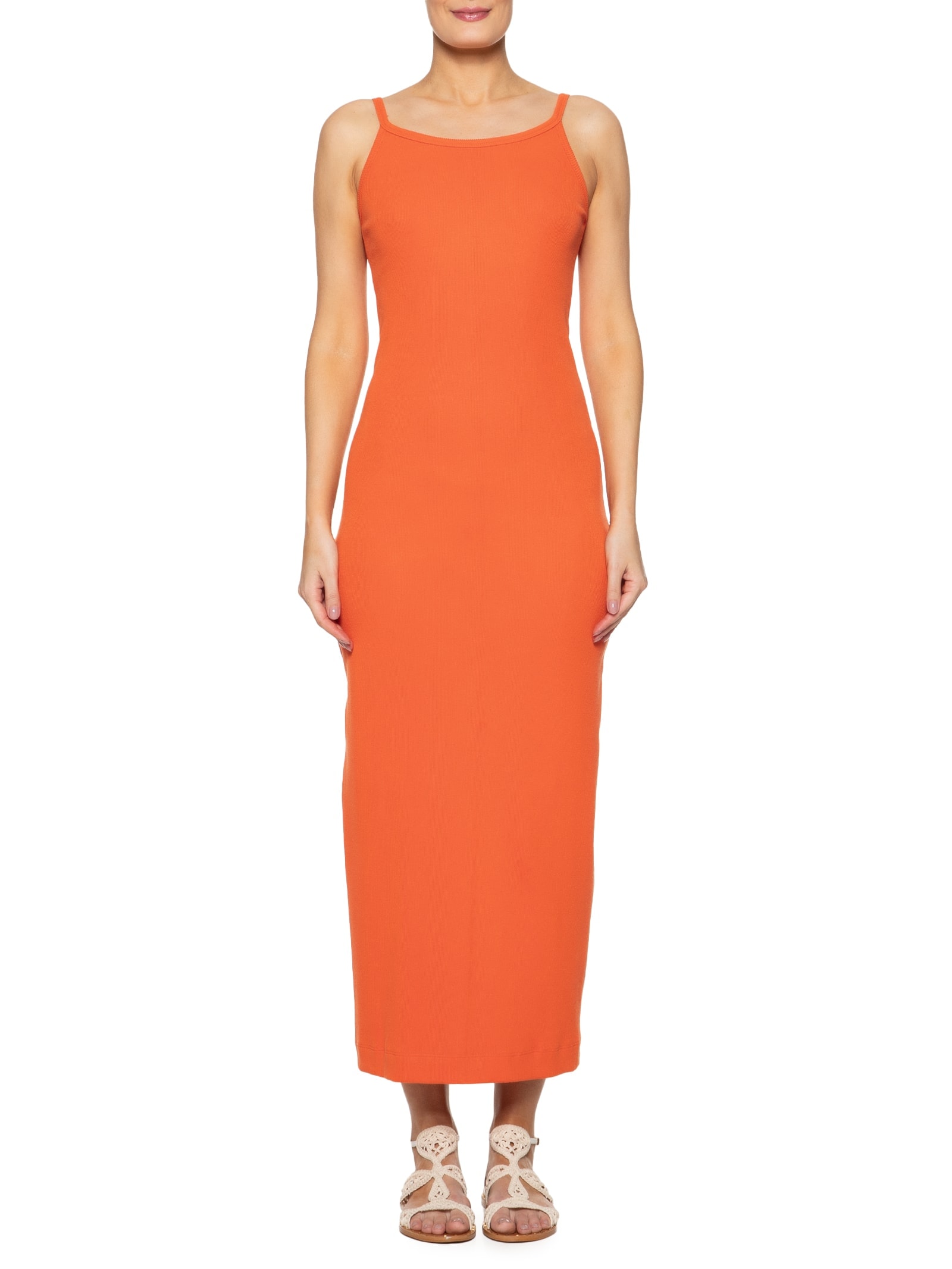 Vestido Regata Decote Costas Laranja Farm
