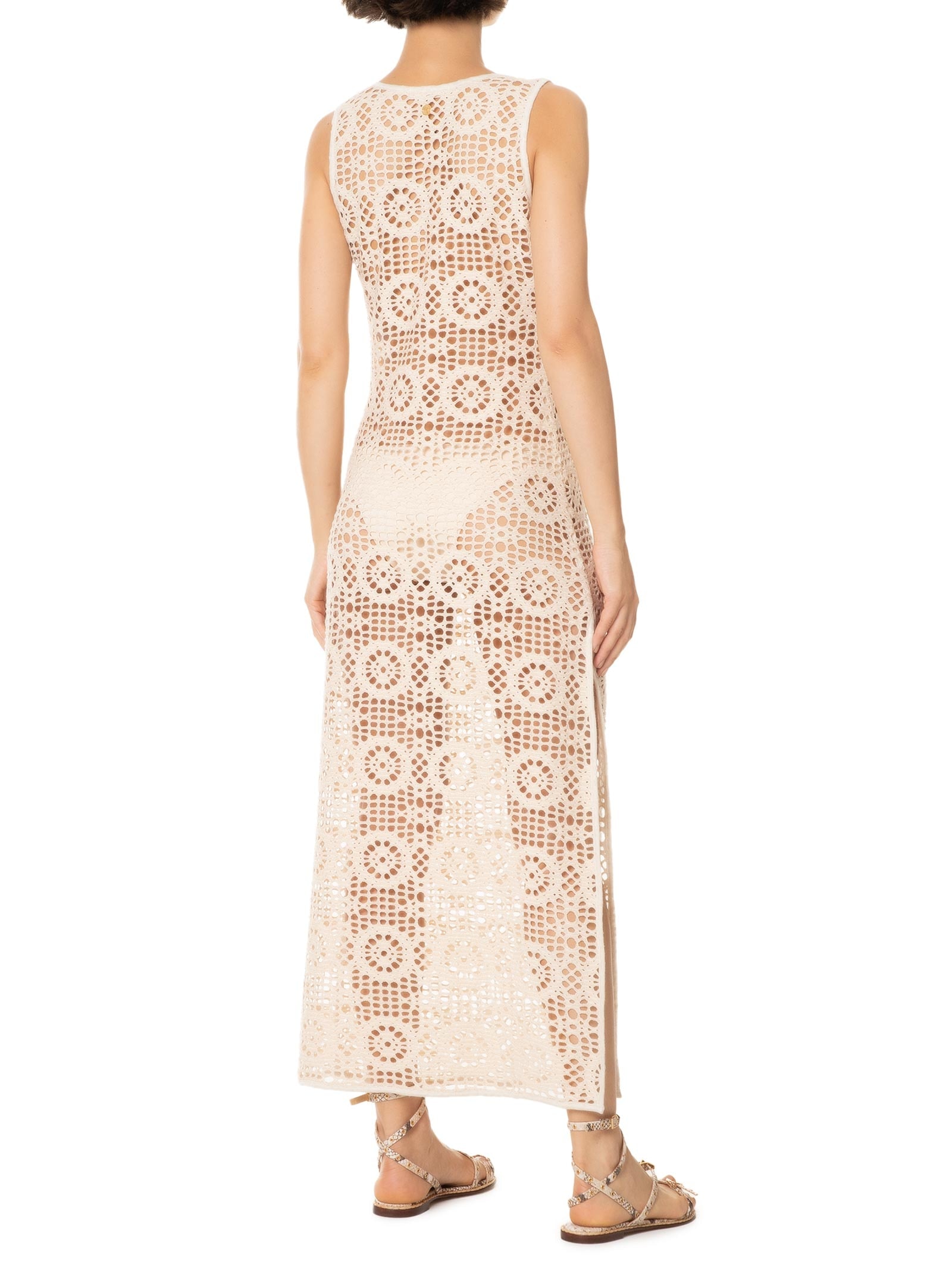 Vestido Regata Mandala Knit Bege Salinas