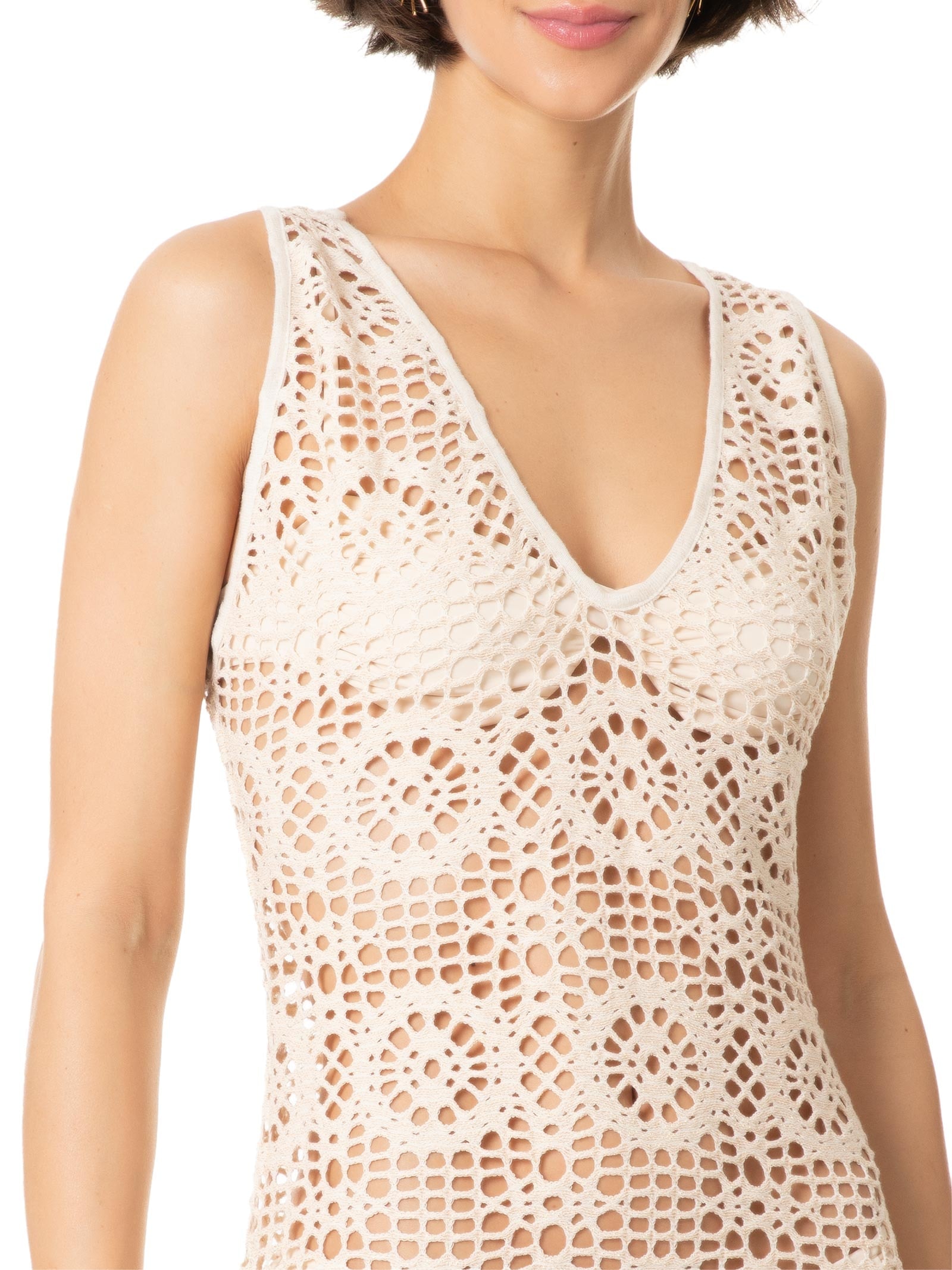 Vestido Regata Mandala Knit Bege Salinas