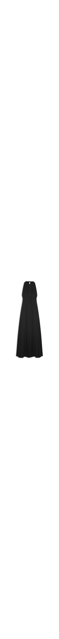 Vestido Regata Midi Acinturado - Preto