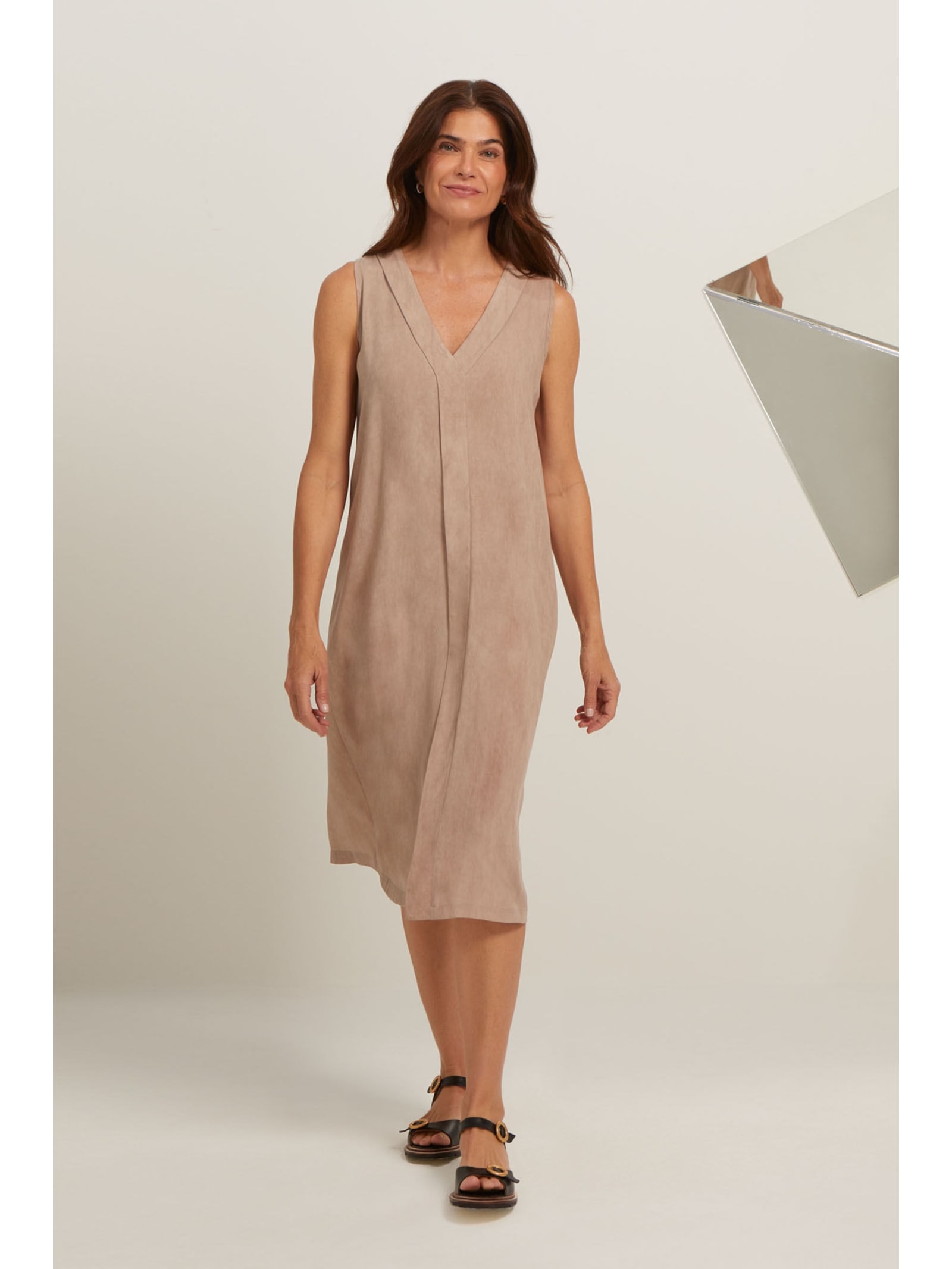 Vestido Regata Midi Fendi Carine Yogini