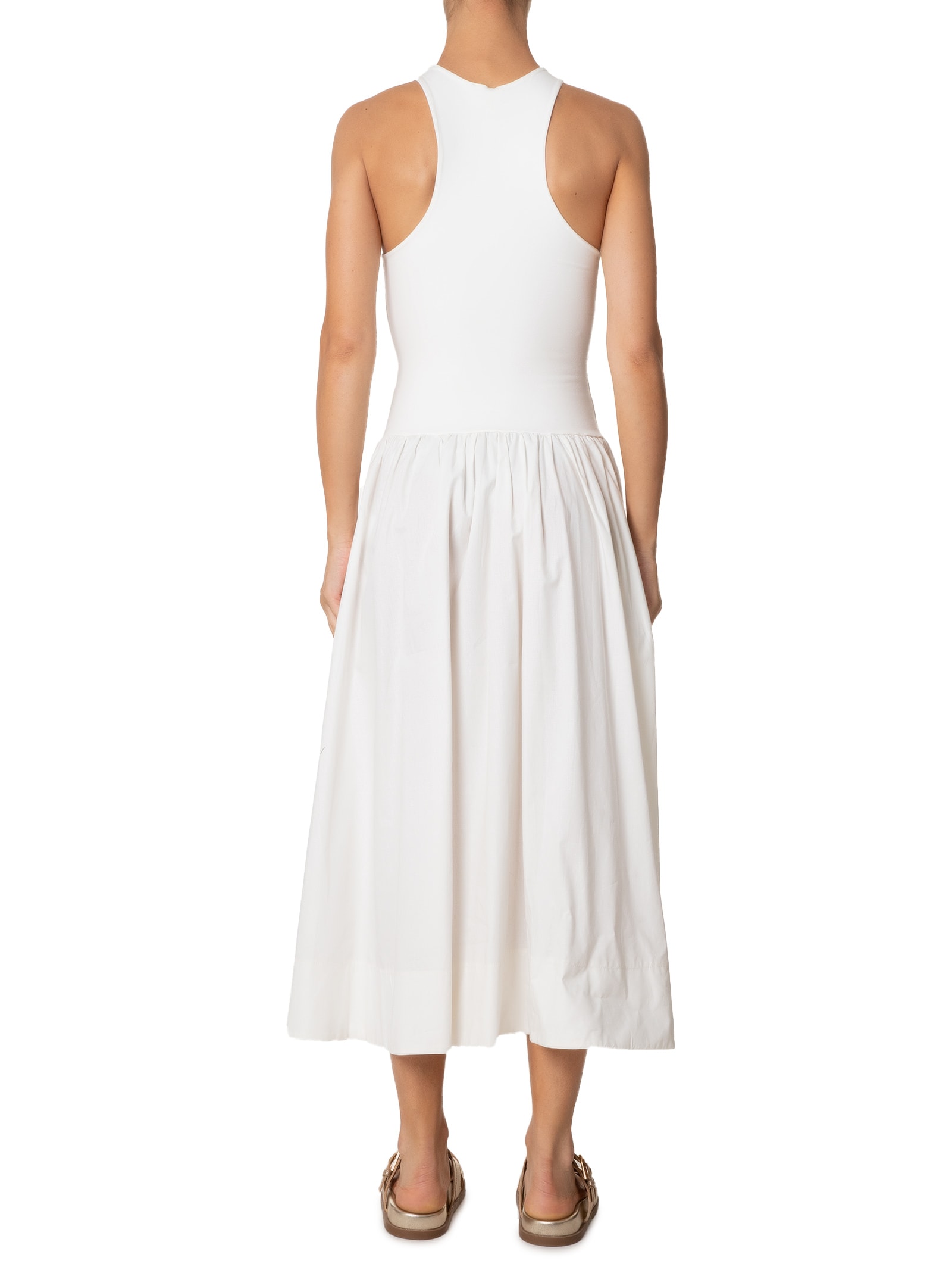 Vestido Regata Saia Godê Branco Farm