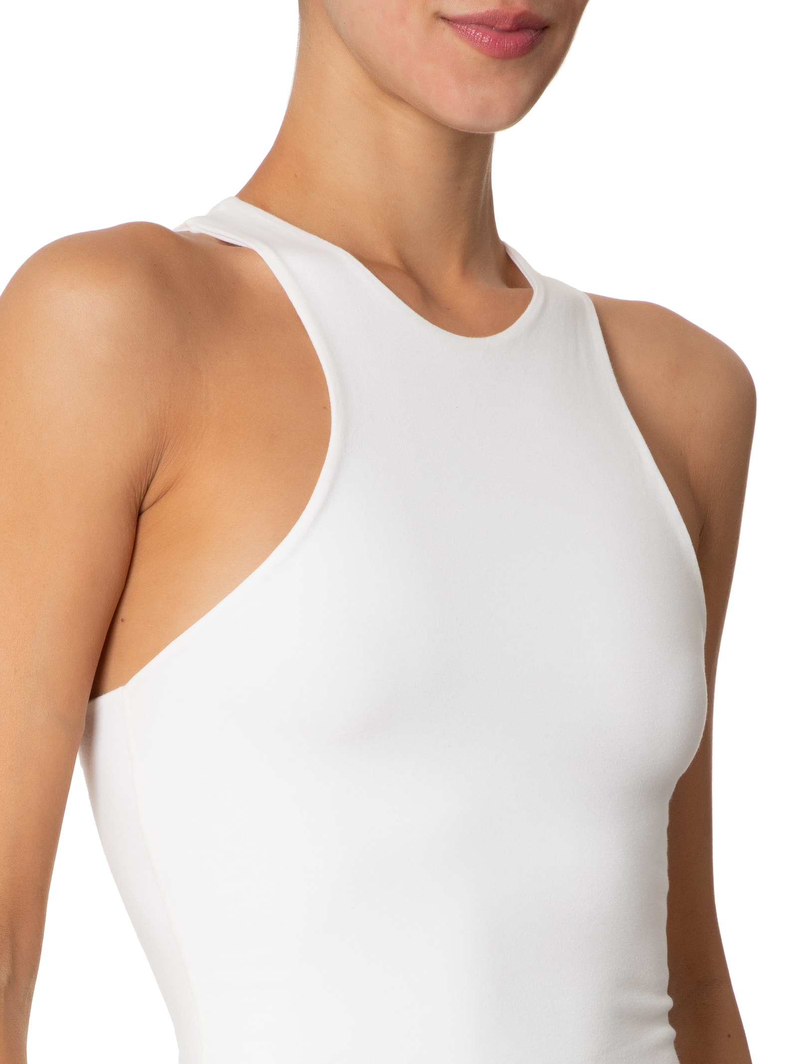 Vestido Regata Saia Godê Branco Farm