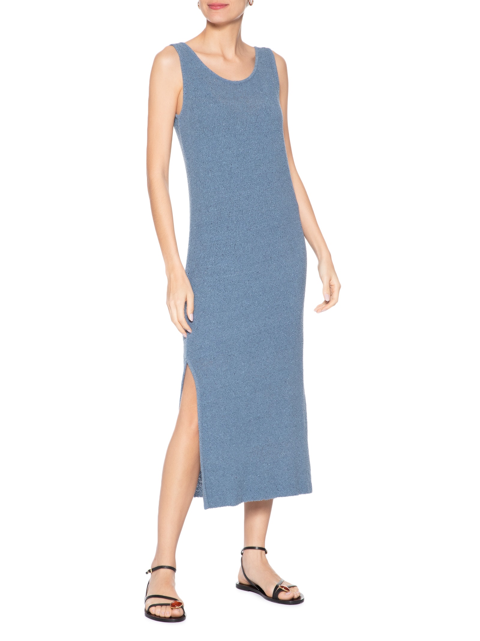 Vestido Regata Tricot Rede Azul Osklen