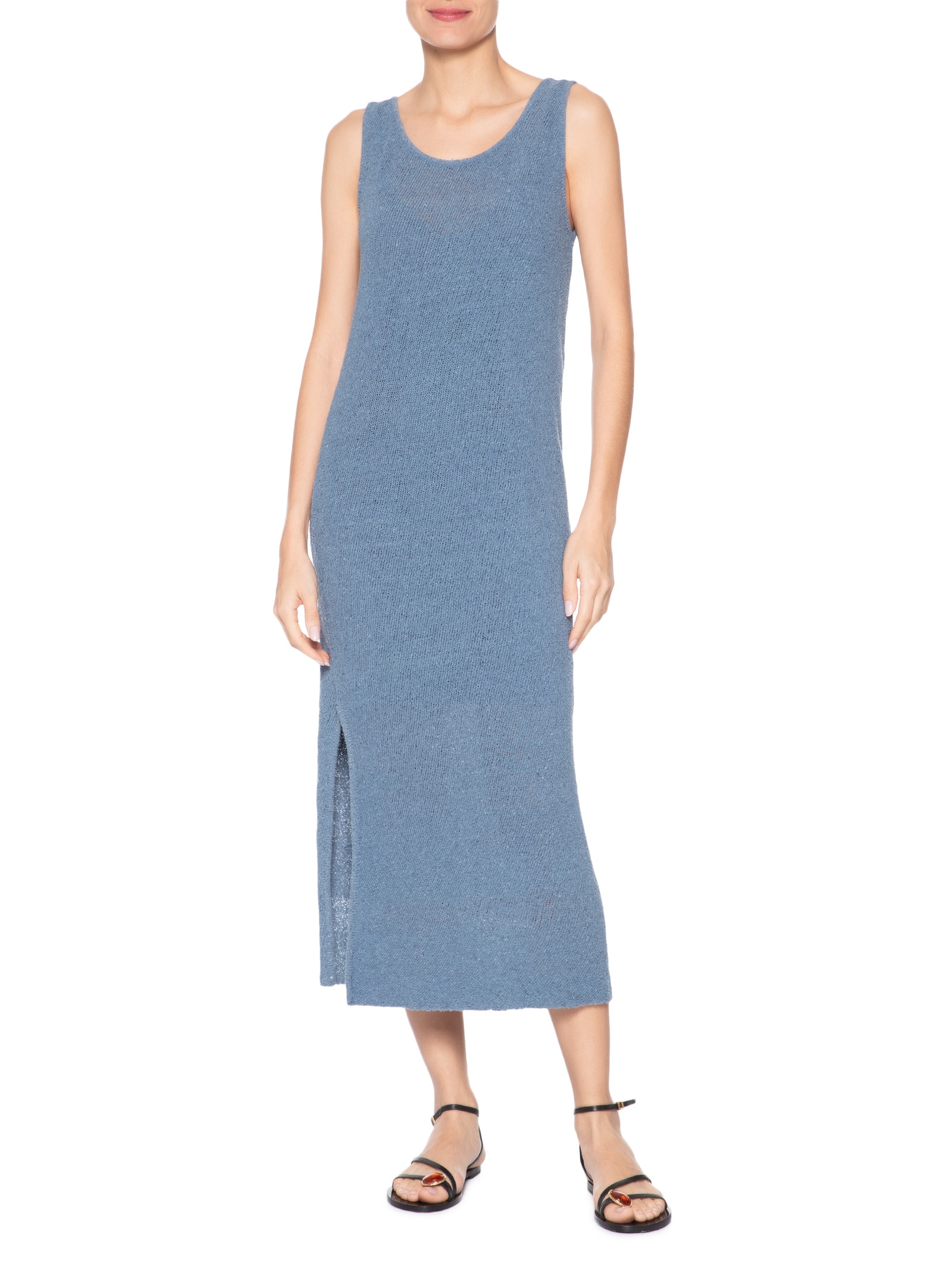 Vestido Regata Tricot Rede Azul Osklen