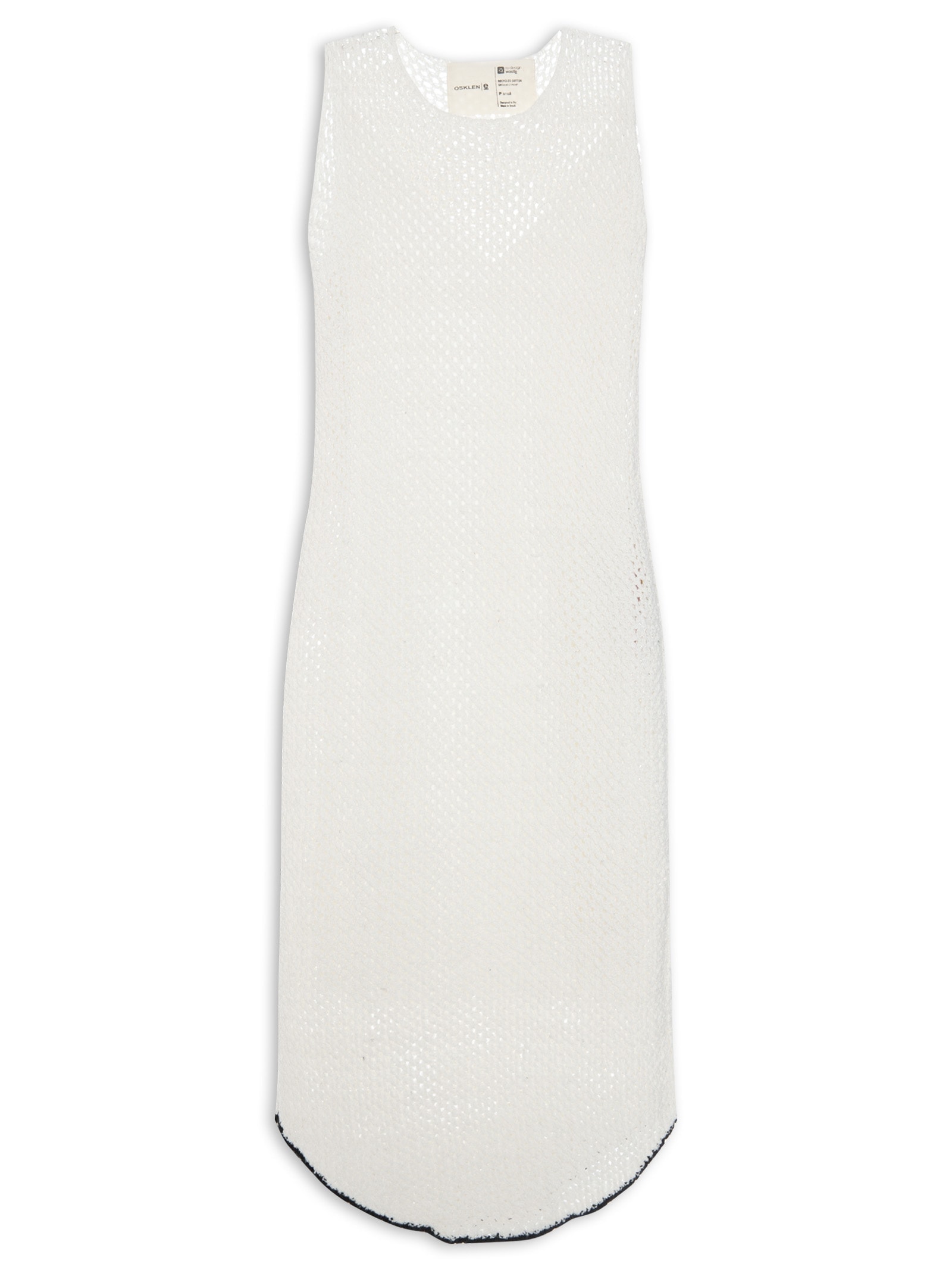 Vestido Regata Tricot Tela Off White Osklen