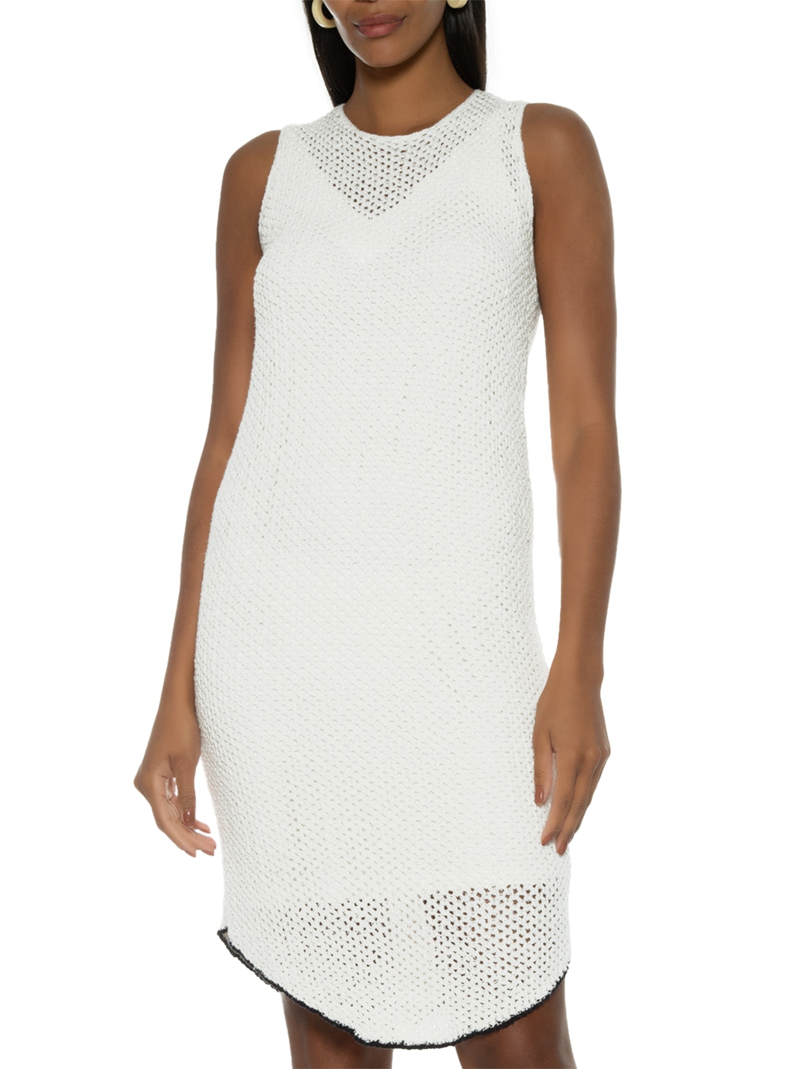 Vestido Regata Tricot Tela Off White Osklen