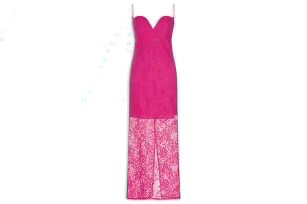 Vestido Renda Midi - Rosa