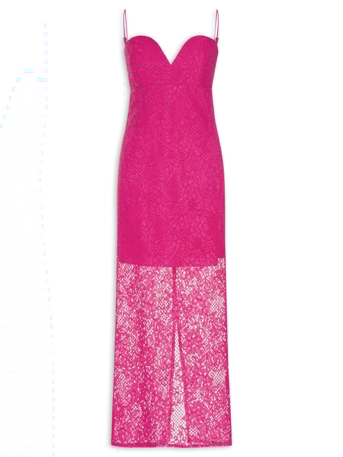 Vista 2 Vestido Renda Midi ROSA ROSA