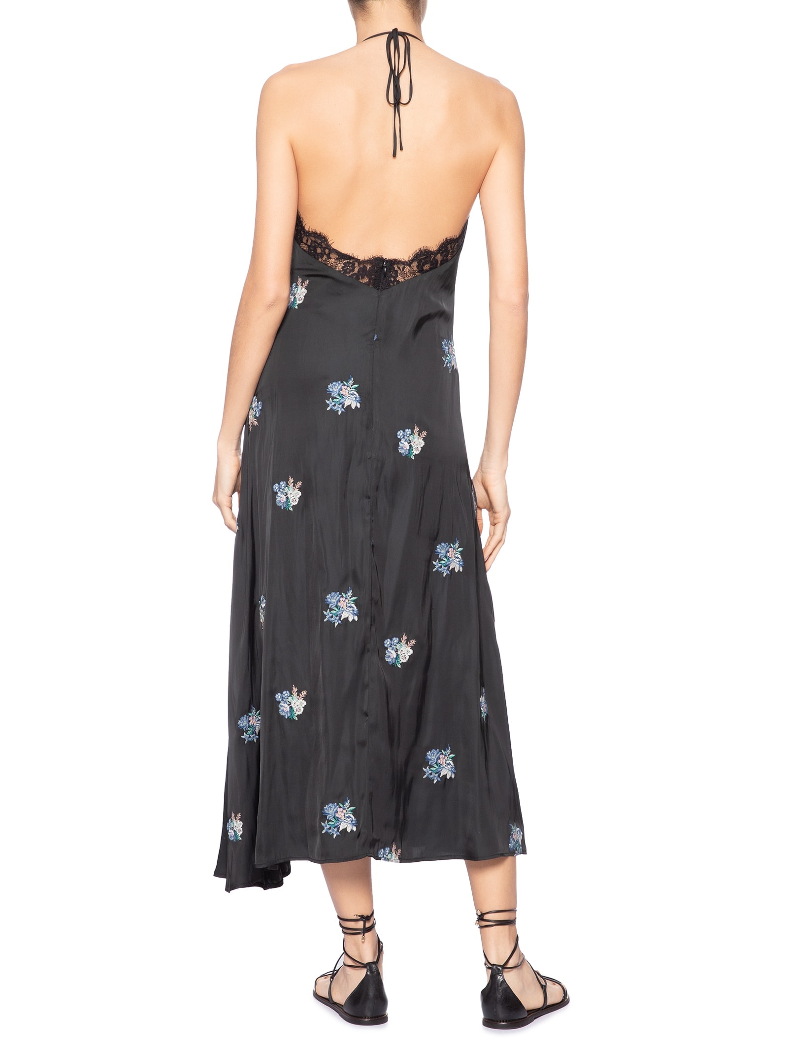 Vestido Renda Romance Preto Farm