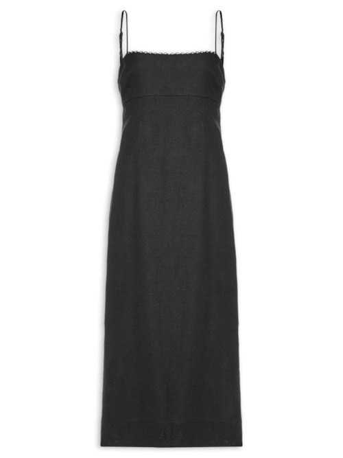 Vestido Reto Alcinhas – Preto