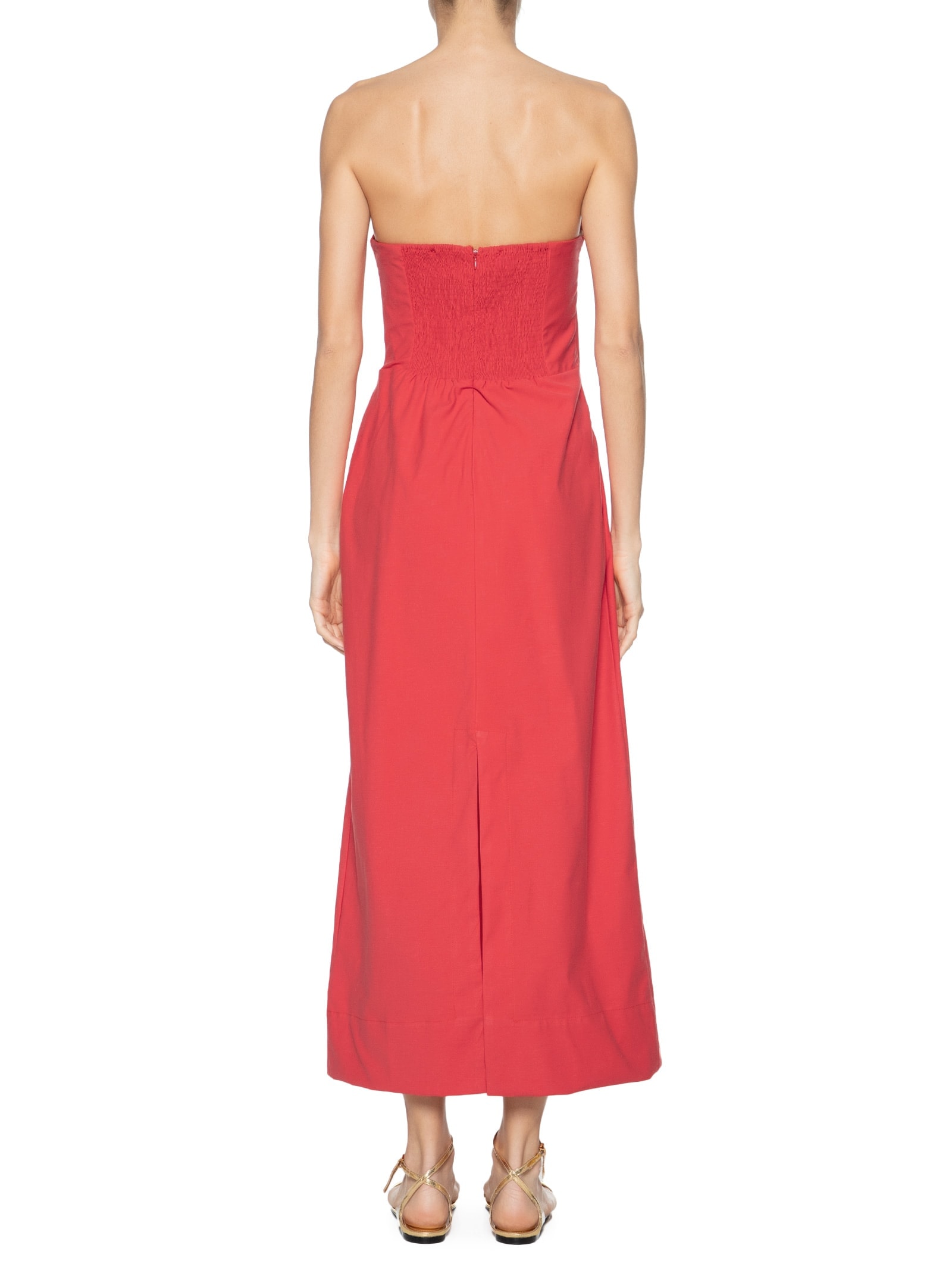 Vestido Reto Decote Vermelho  Farm