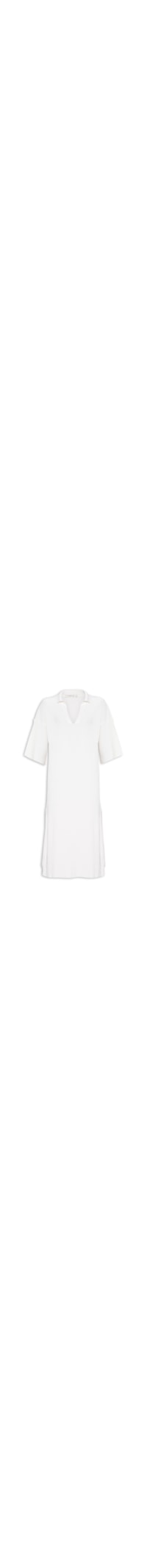 Vestido Reto Gola Polo - Off White