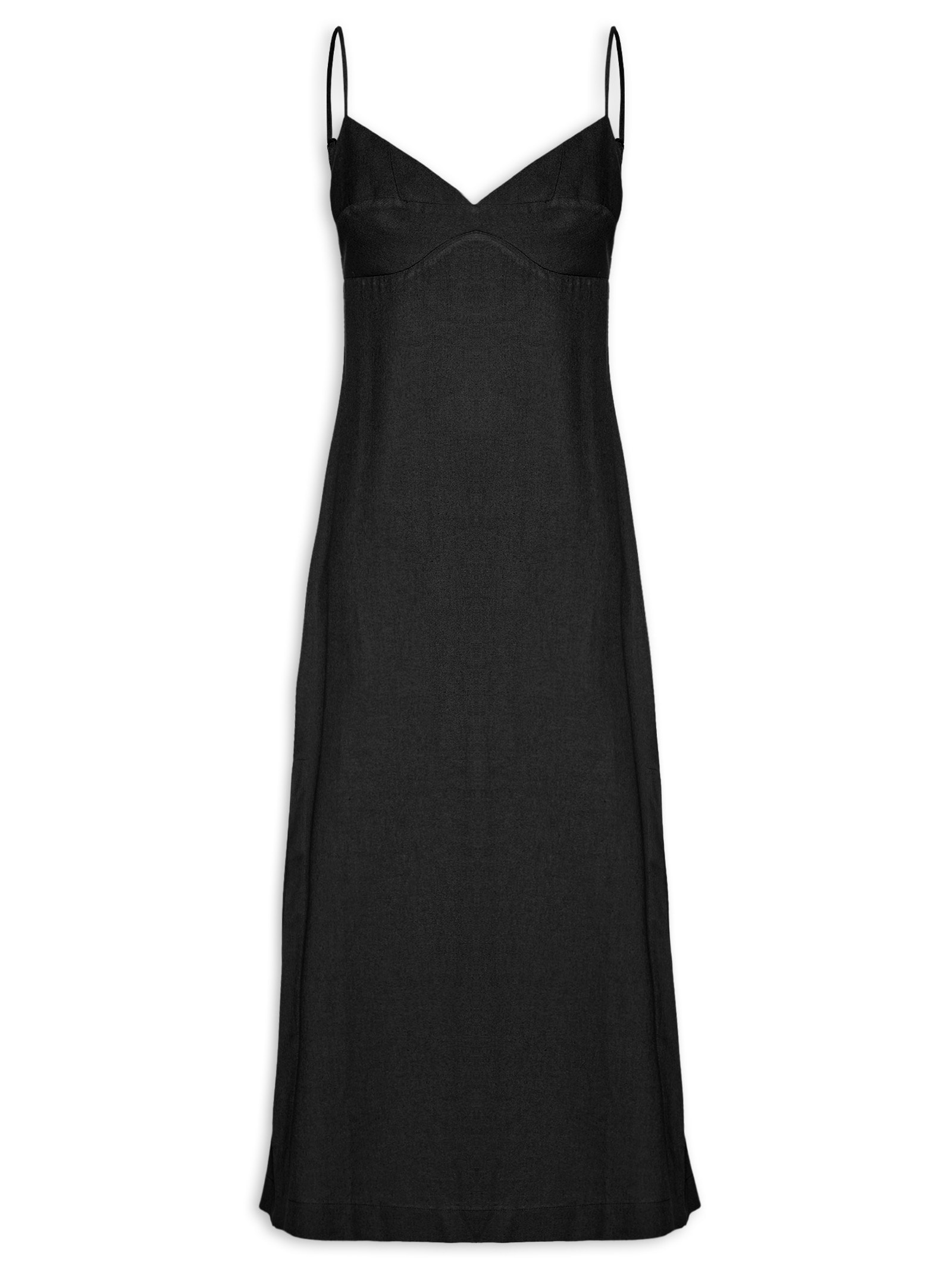 Vestido Reto Midi – Preto Farm