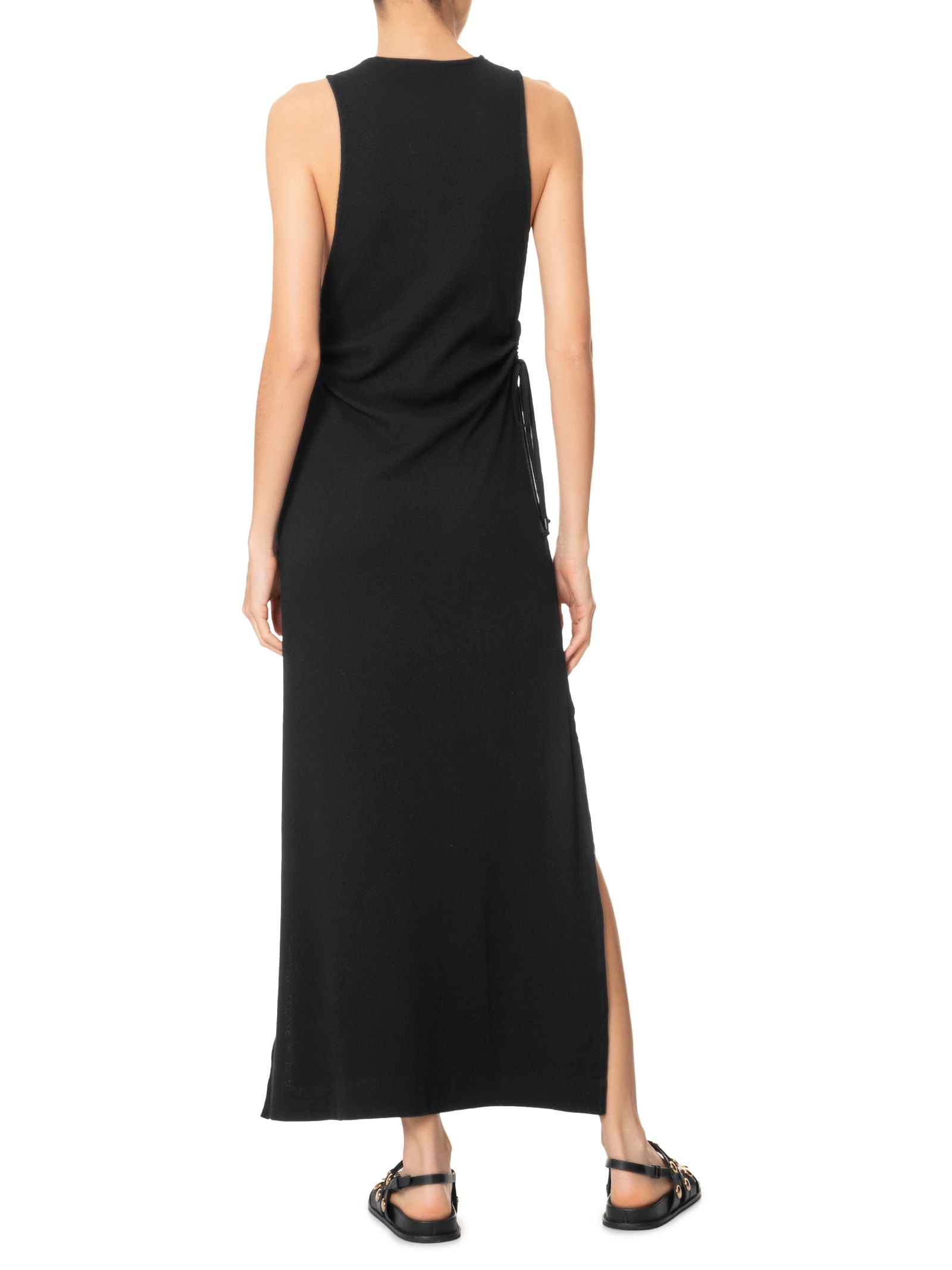 Vestido Rib Cavado Preto Farm