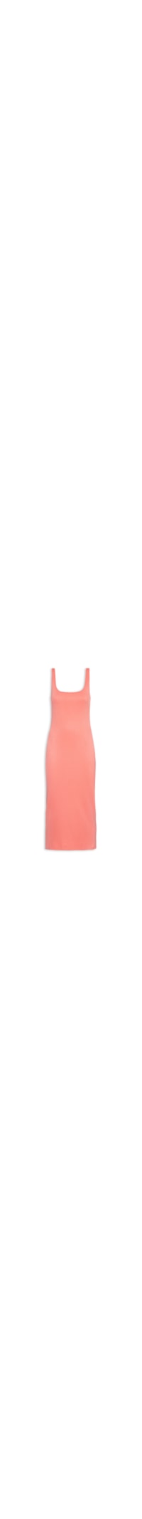 Vestido Rib Decote Quadrado - Rosa