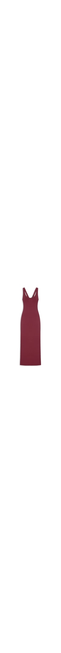 Vestido Rib Decote - Vermelho