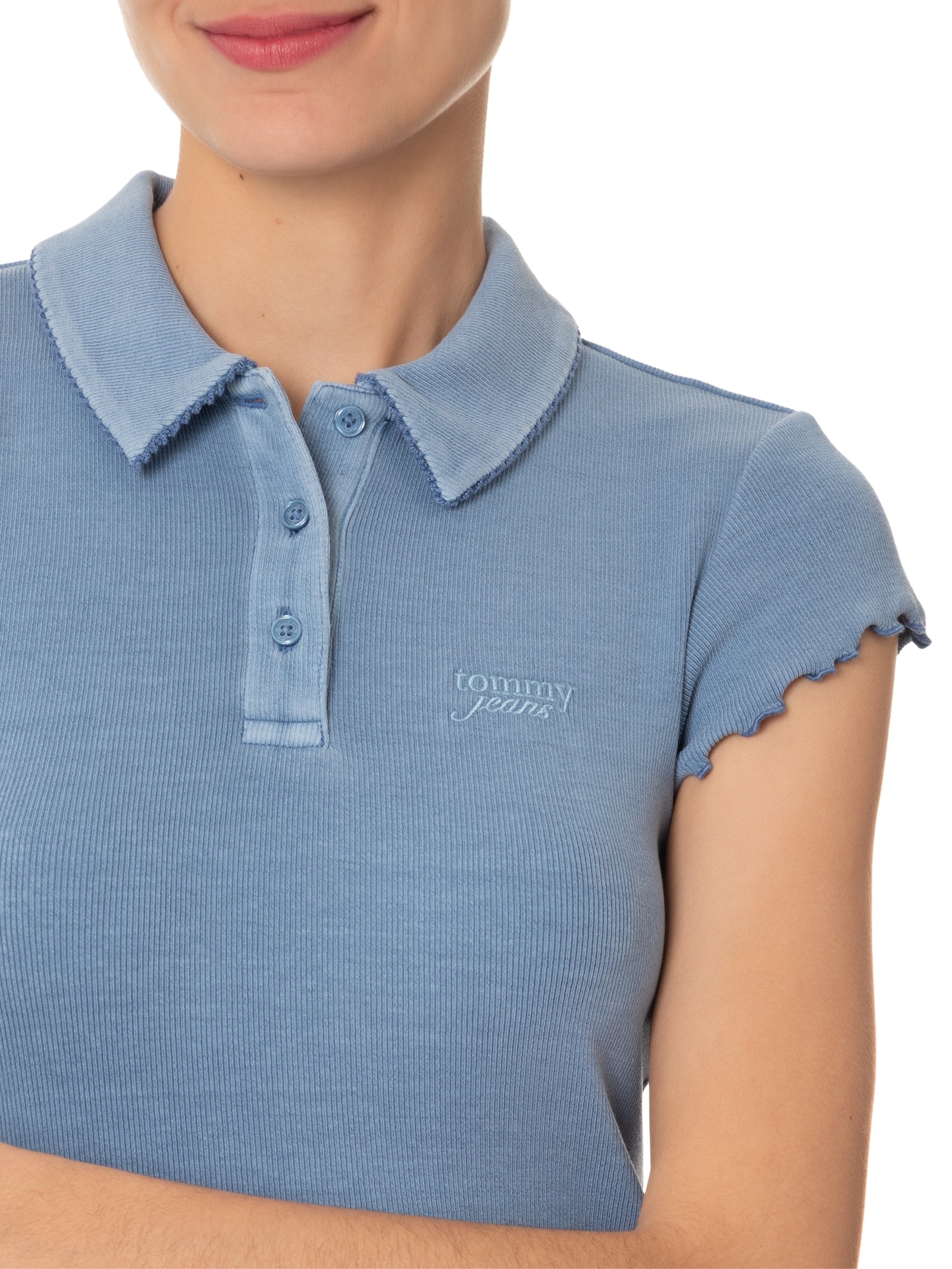 Vestido Rib Polo Azul Tommy Jeans