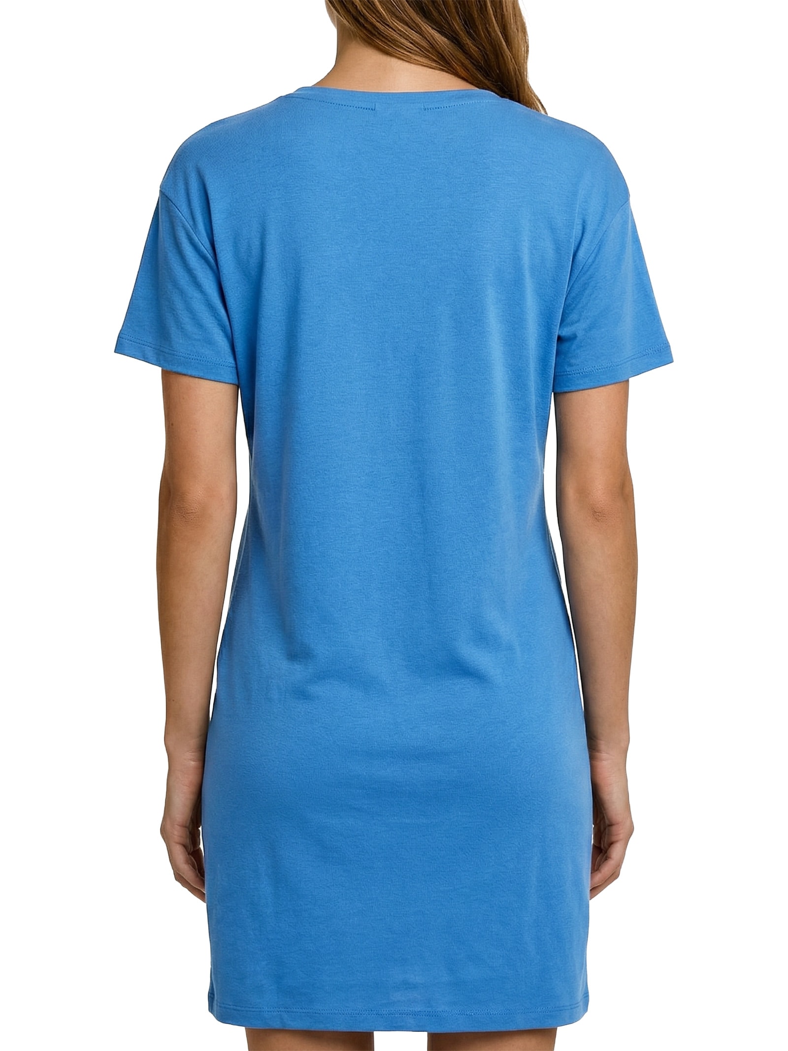 Vestido Rib Solid V-Neck Azul Tommy Hilfiger