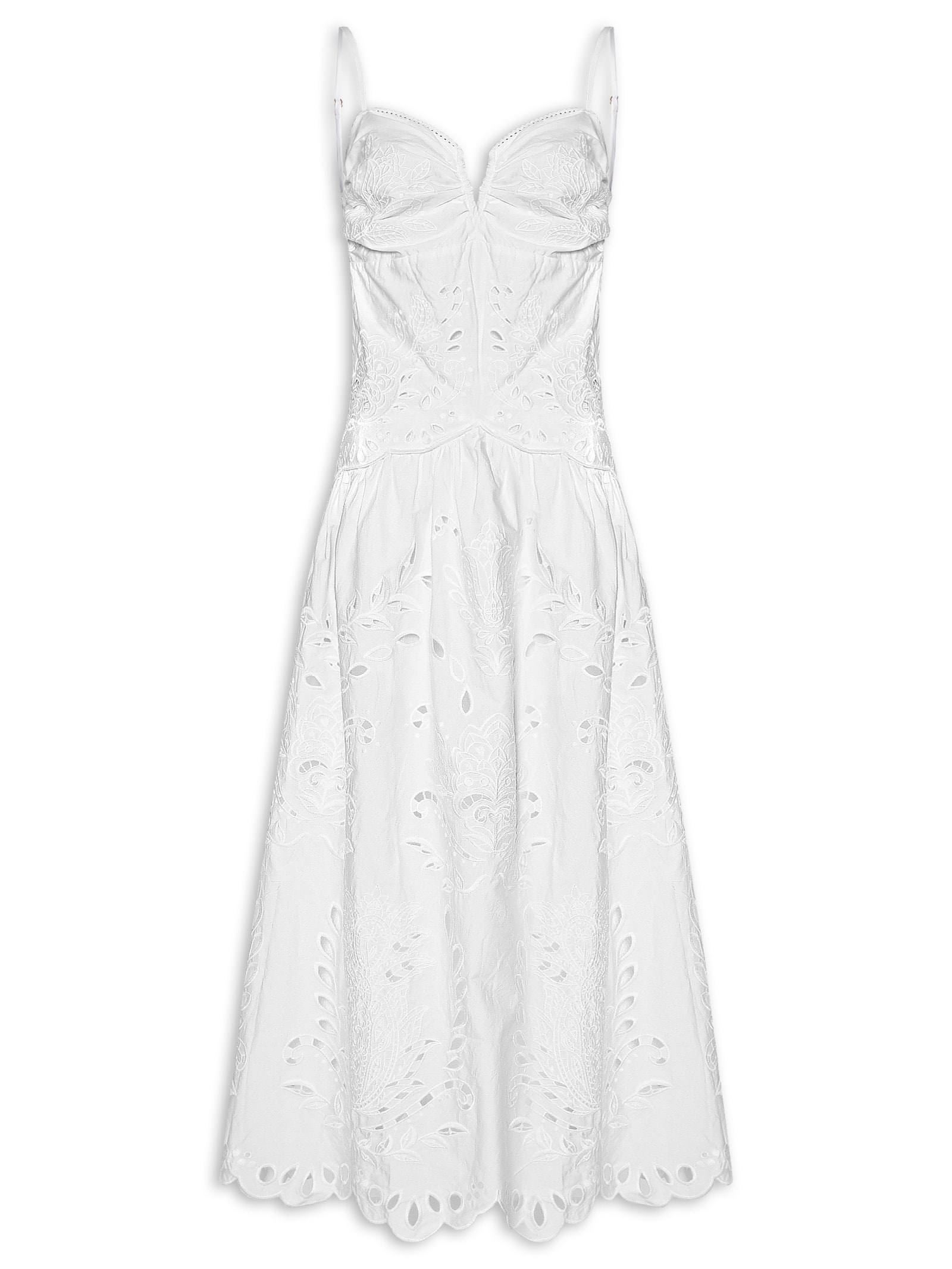 Vestido Richelieu Camafeu Branco Farm