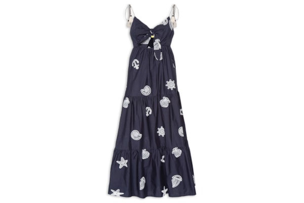 Vestido Richelieu Colagem - Azul