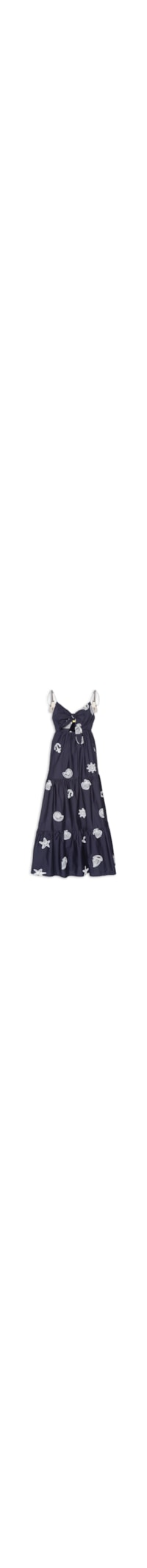 Vestido Richelieu Colagem - Azul
