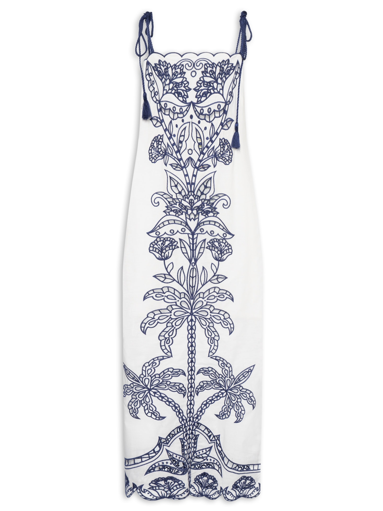 Vestido Richelieu Coqueiros Branco Farm