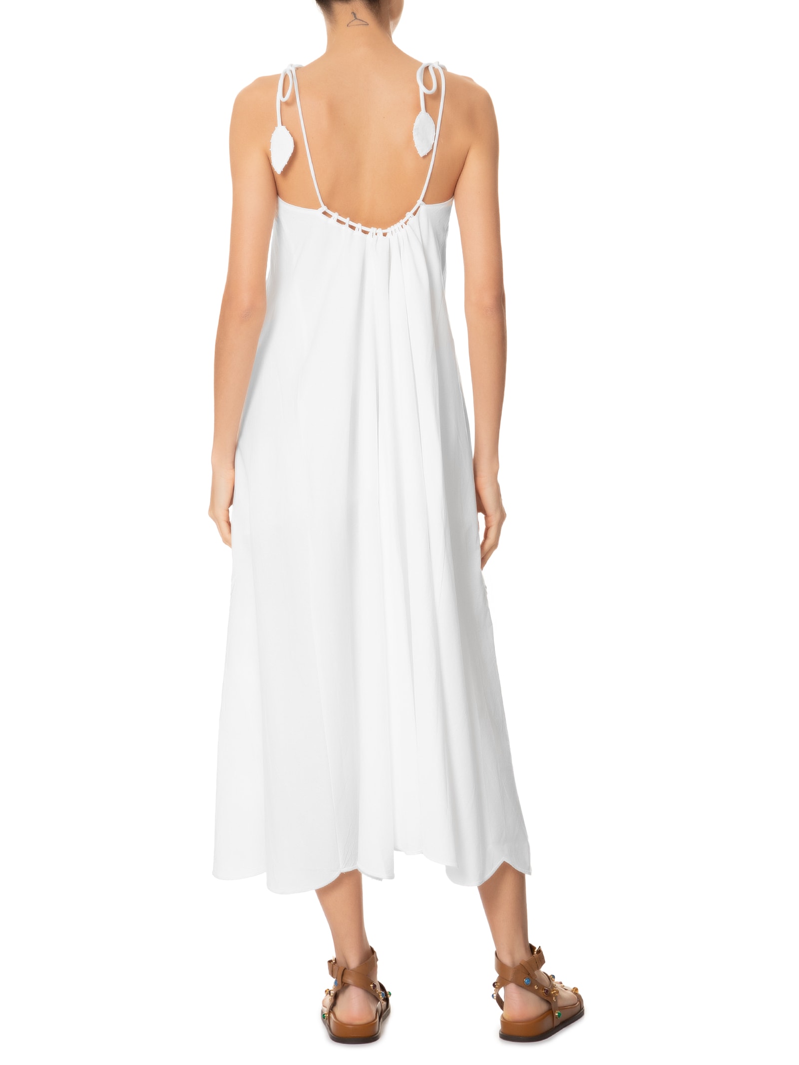 Vestido Richilieu Desejo de Mar Branco Farm