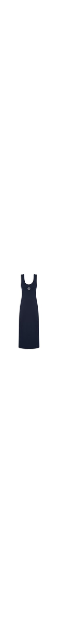 Vestido Roundall Rib Slim Tank Dress - Azul