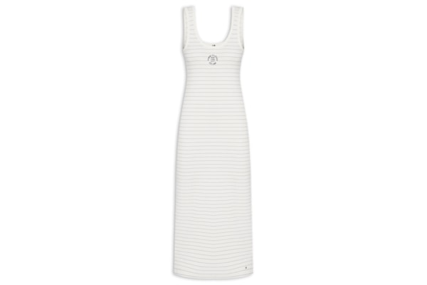 Vestido Roundall Rib Slim Tank Dress - Branco