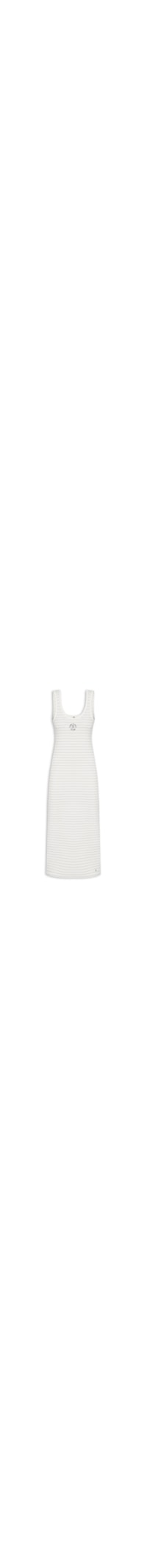 Vestido Roundall Rib Slim Tank Dress - Branco
