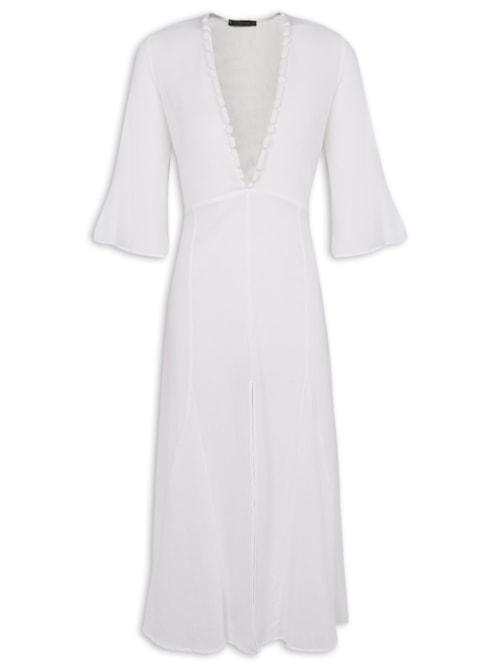 Vestido Saída Karlie Detalhe - Branco