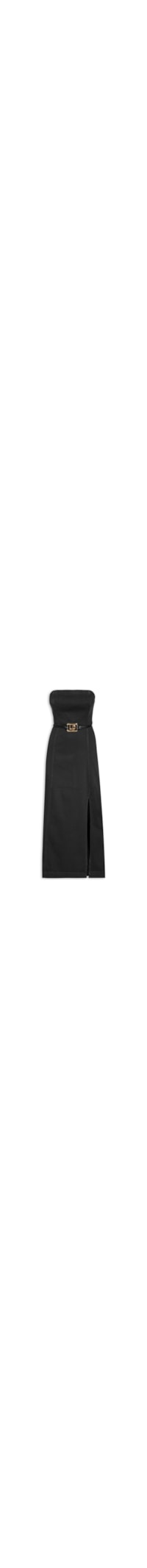 Vestido Sarja Super Midi Sem Alças - Preto