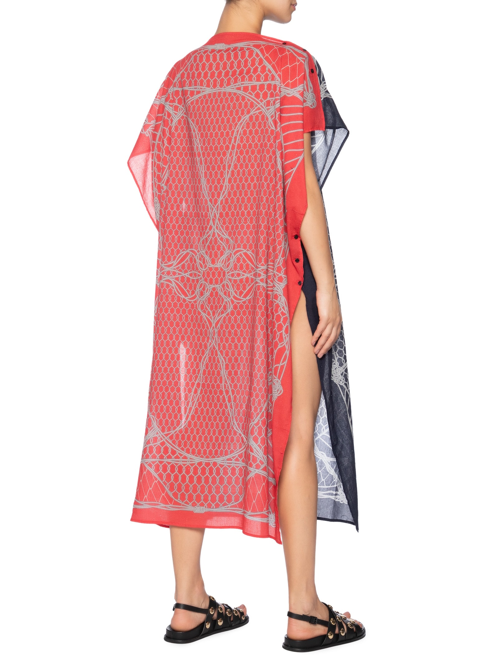 Vestido Scarf Knot Azul Osklen