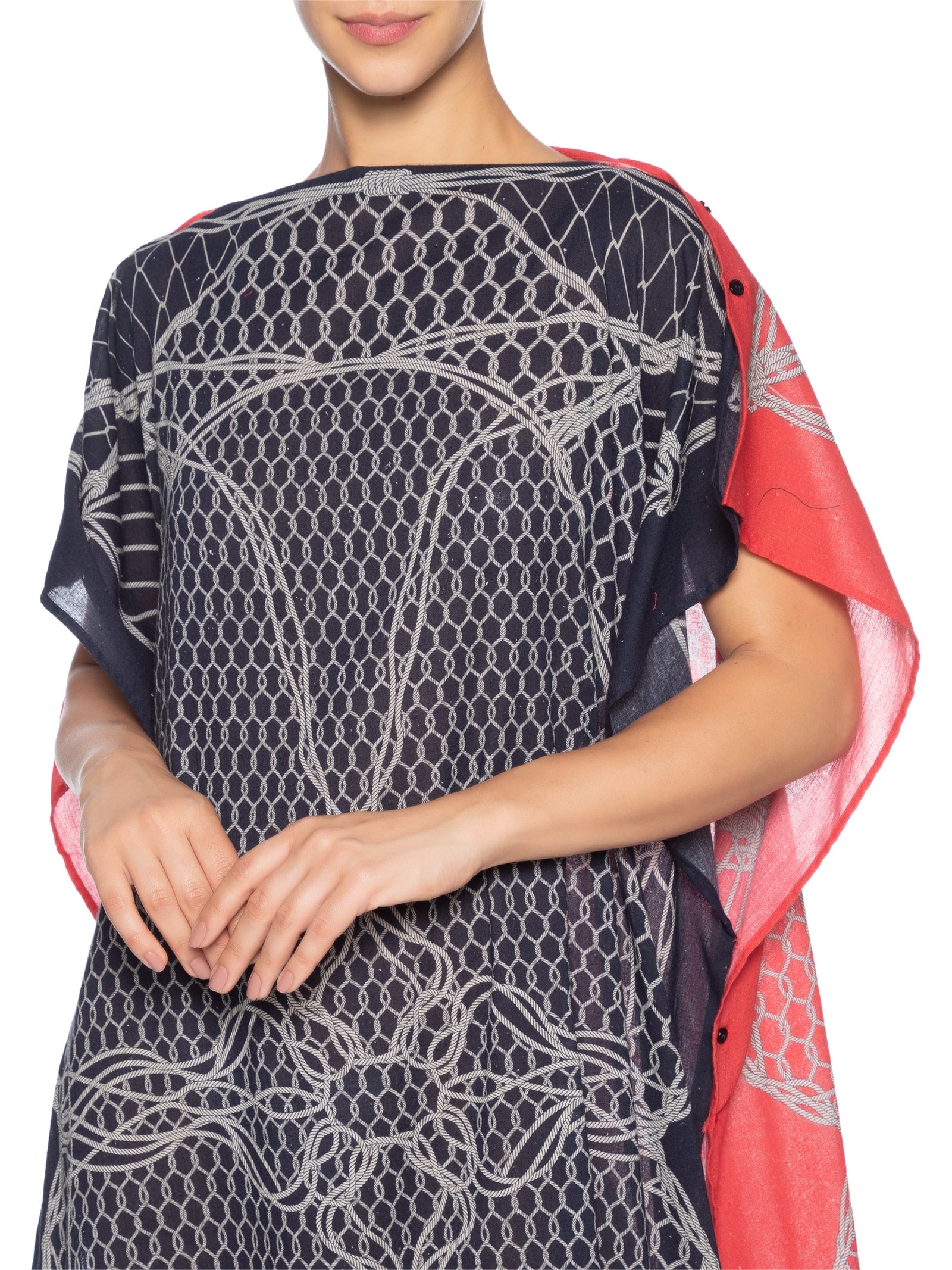 Vestido Scarf Knot Azul Osklen