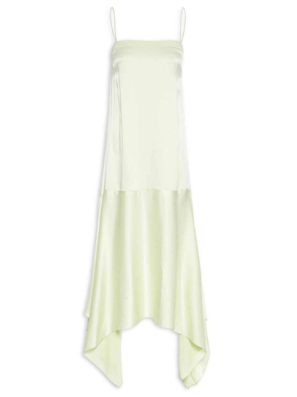 Vista 2 Vestido Seda Canary VERDE VERDE