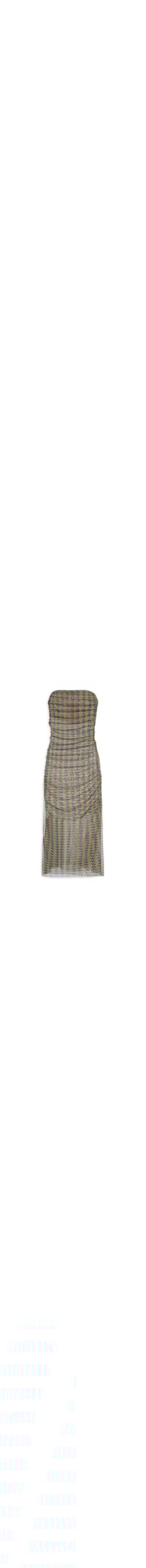 Vestido Sem Alça Franzido Tule - Verde