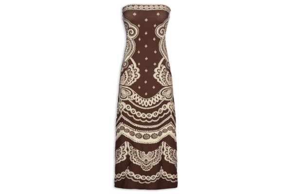 Vestido Sem Alça Nicole - Marrom