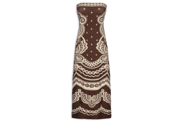 Vestido Sem Alça Nicole - Marrom