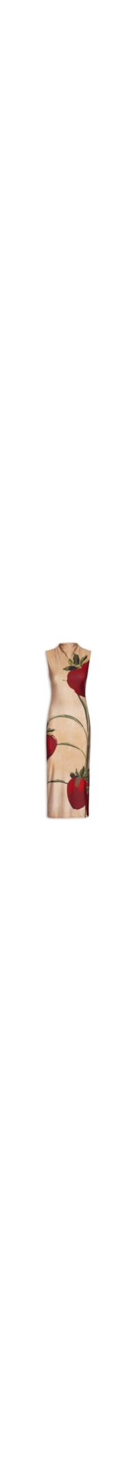 Vestido Sem Manga Midi De Malha - Bege
