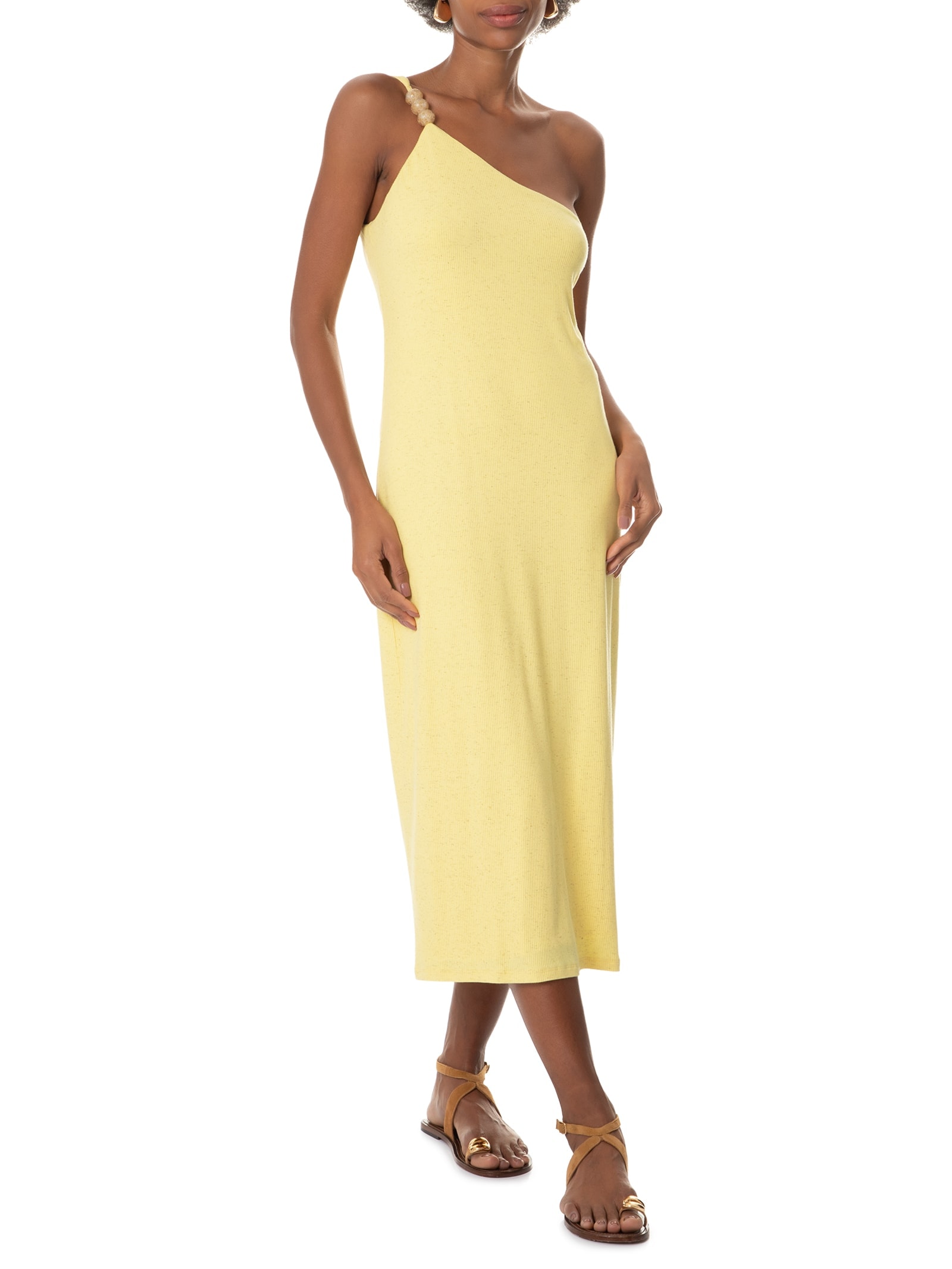 Vestido Sem Mangas Amarelo Lez A Lez