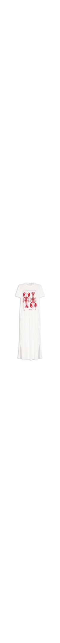Vestido Silk Lagostas - Branco