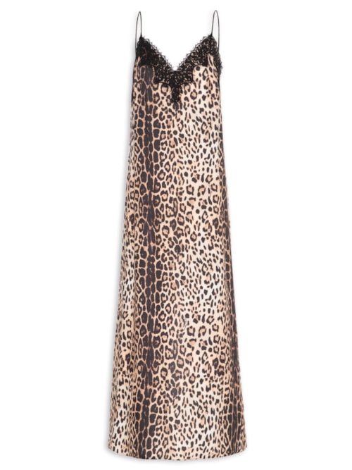 Vestido Sleep Dress Estampado - Marrom