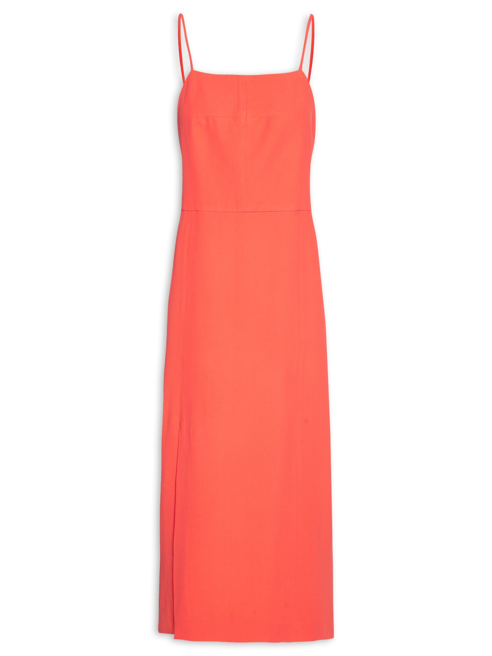 Vestido Slip Crepe Laranja Animale