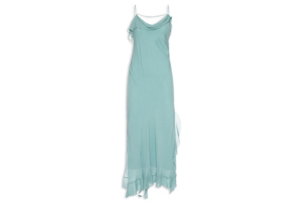 Vestido Slip Desconstruído Náutico - Azul