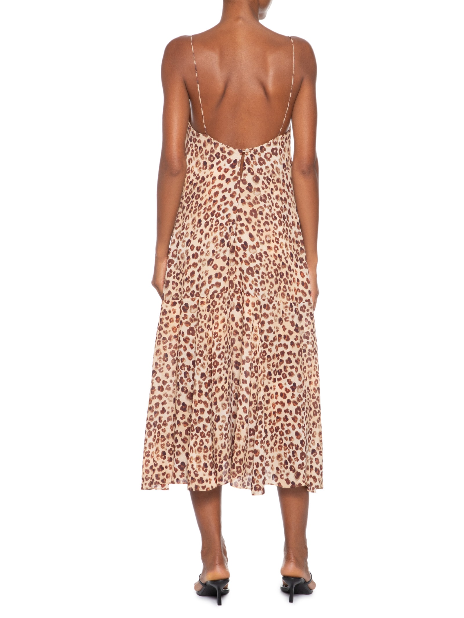 Vestido Slip Onça Concha Marrom Animale