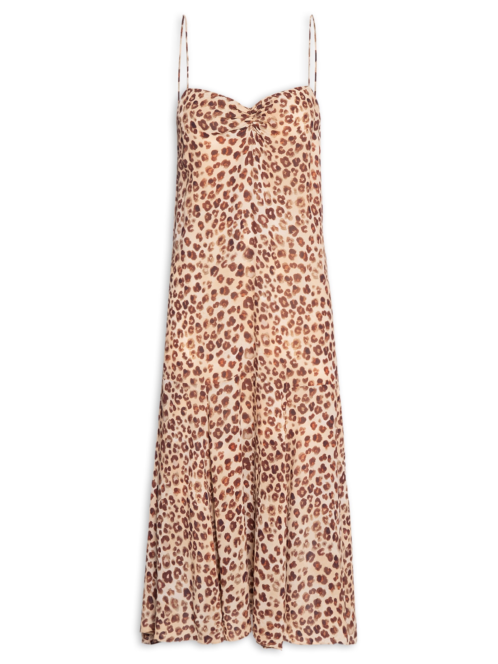 Vestido Slip Onça Concha Marrom Animale