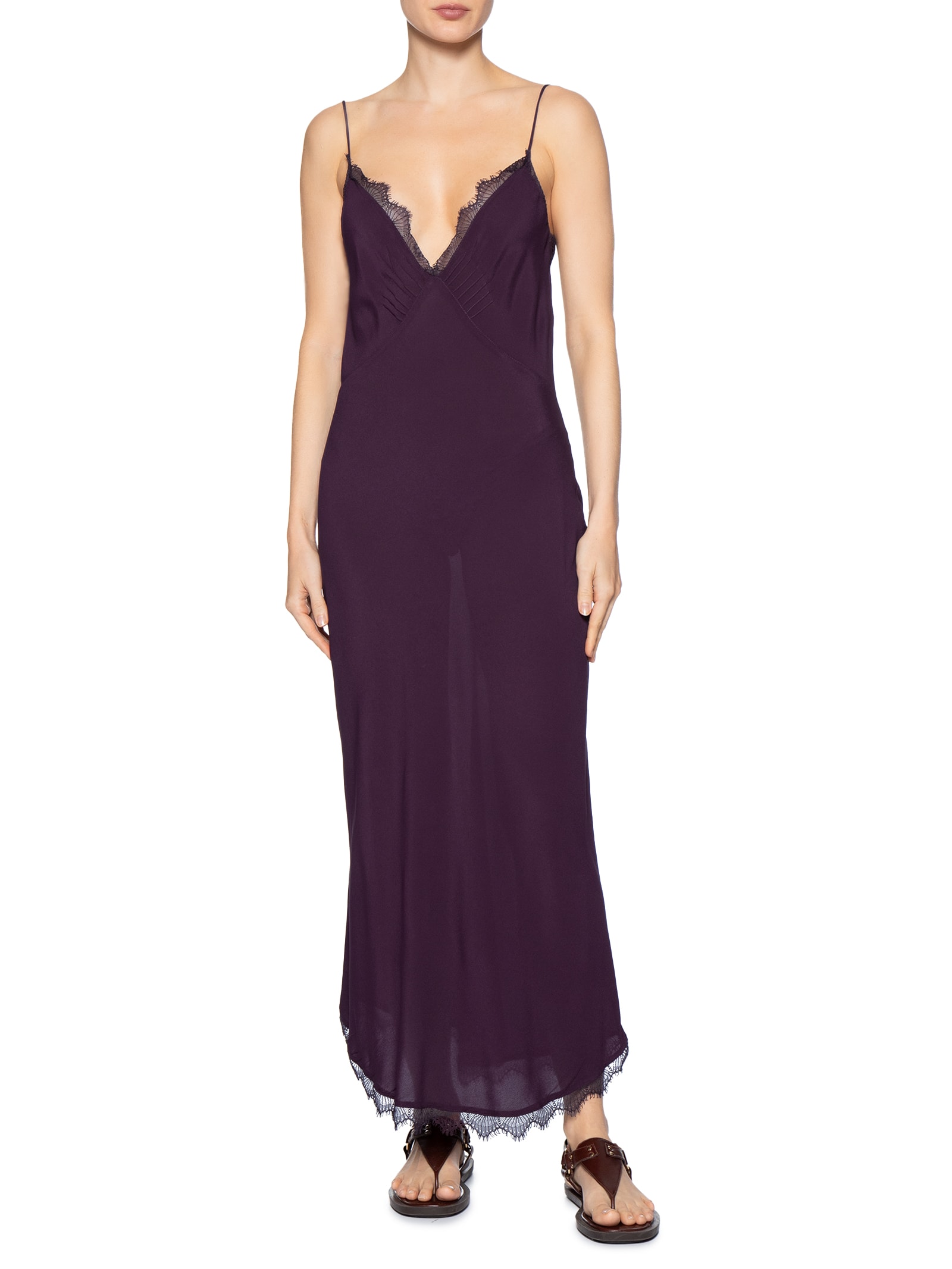 Vestido Slip Rendinha Vermelho Animale