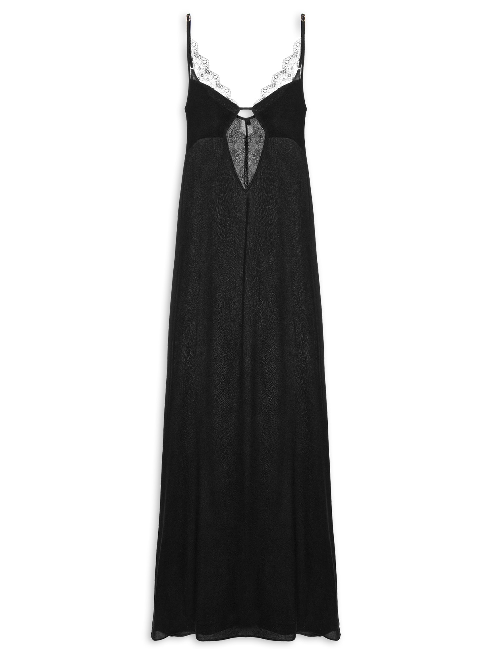 Vestido Slipdress Com Renda Preto My Favorite