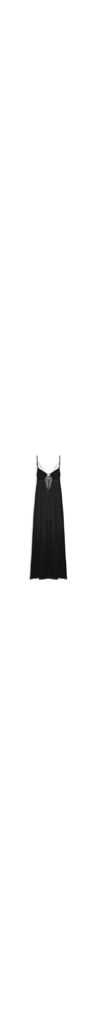 Vestido Slipdress Com Renda - Preto